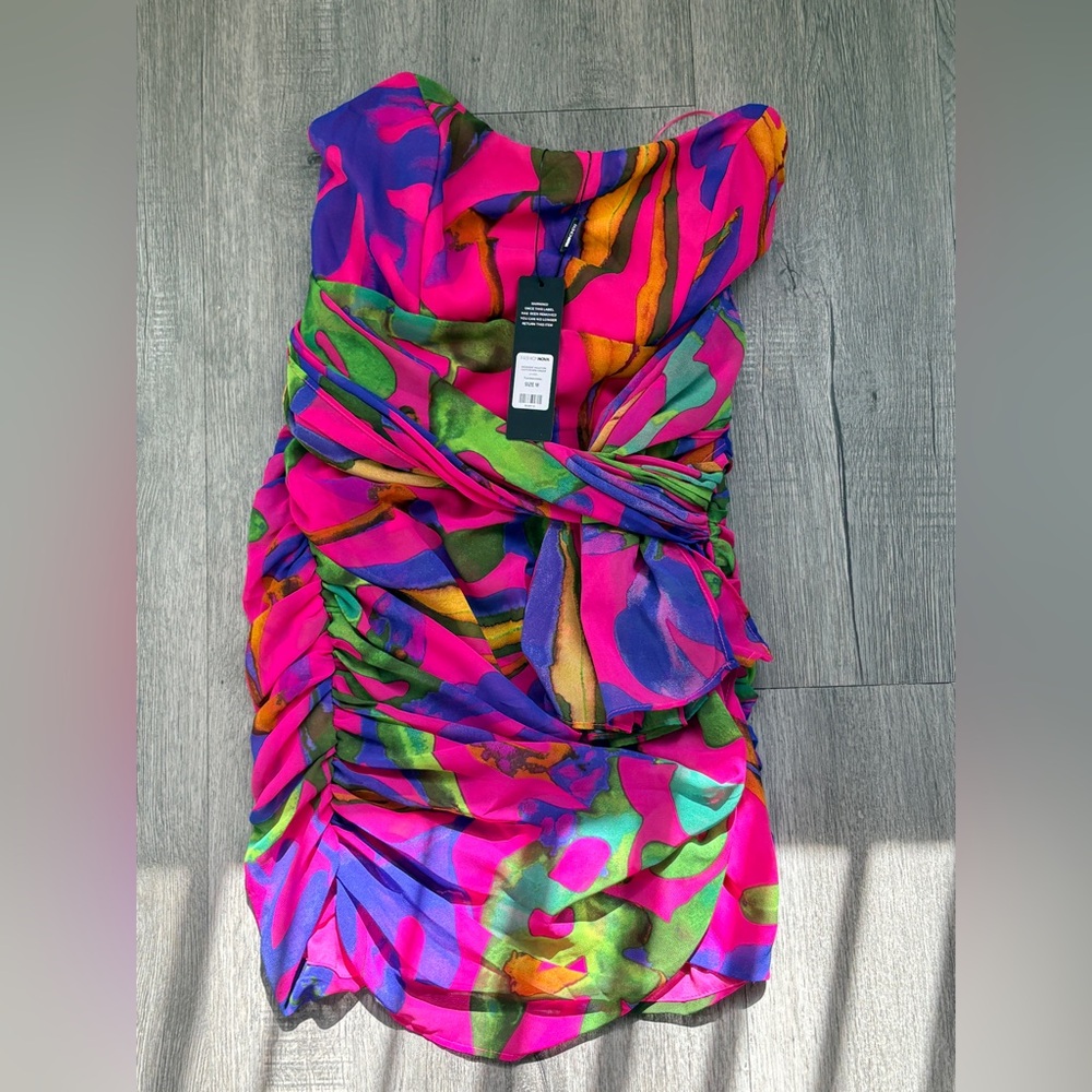Fashion Nova Vibrant Multicolor Mini Dress - Picture 7 of 16